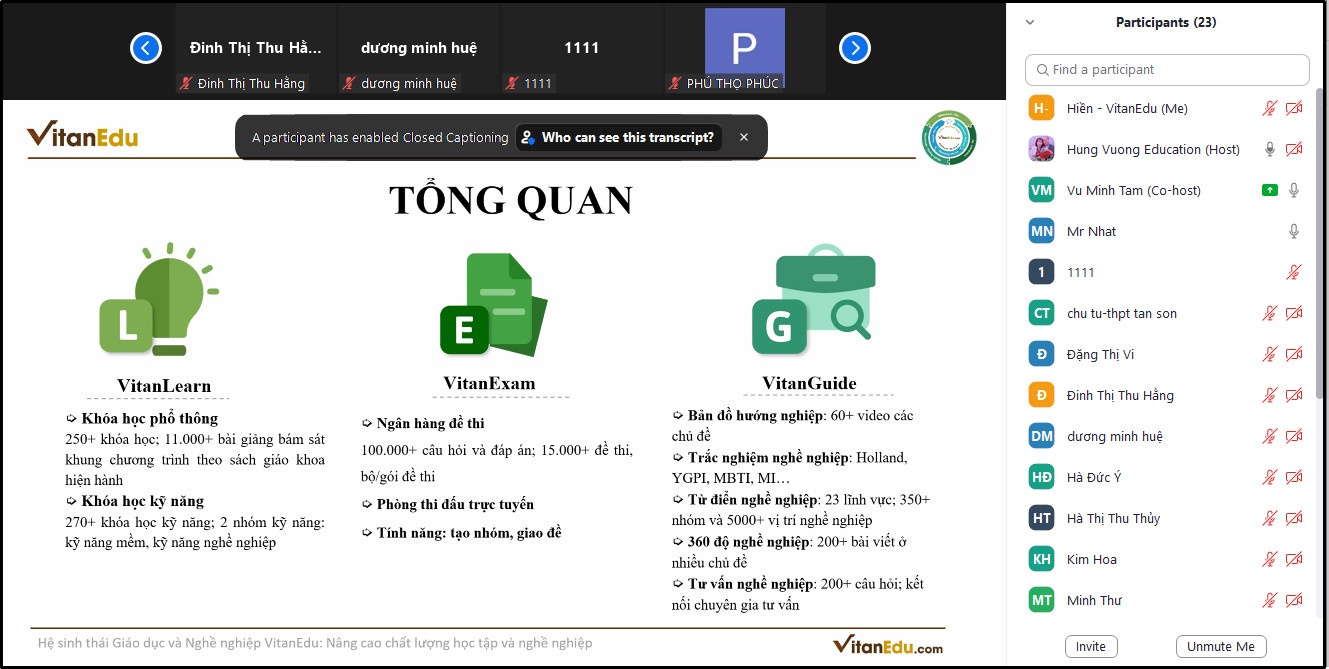 Chương trình tập huấn về cách sử dụng, khai thác Bộ công cụ Học - Thi - Hướng nghiệp giữa VitanEdu và trường THPT Tân Sơn - Ảnh 2