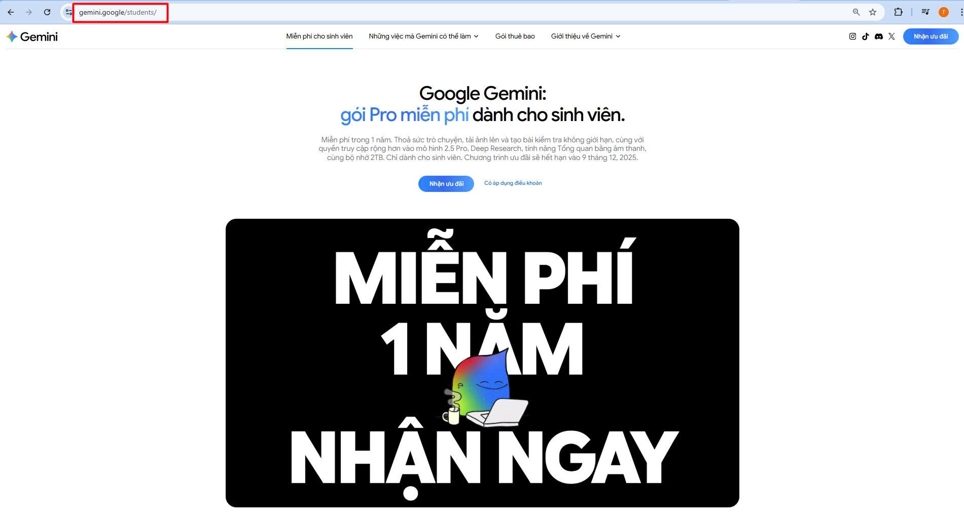 Hướng dẫn cách đăng ký Google Gemini Pro miễn phí cho sinh viên - Ảnh 1